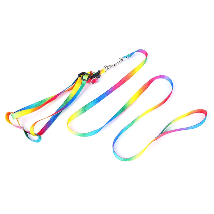 Adjustable Rainbow Colourful Polyester Pet Dog Leash