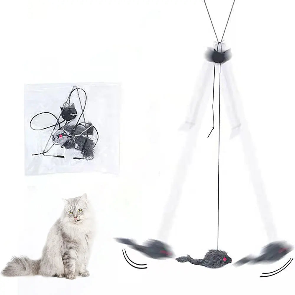 Adjustable Cat Teaser for Cat Cage