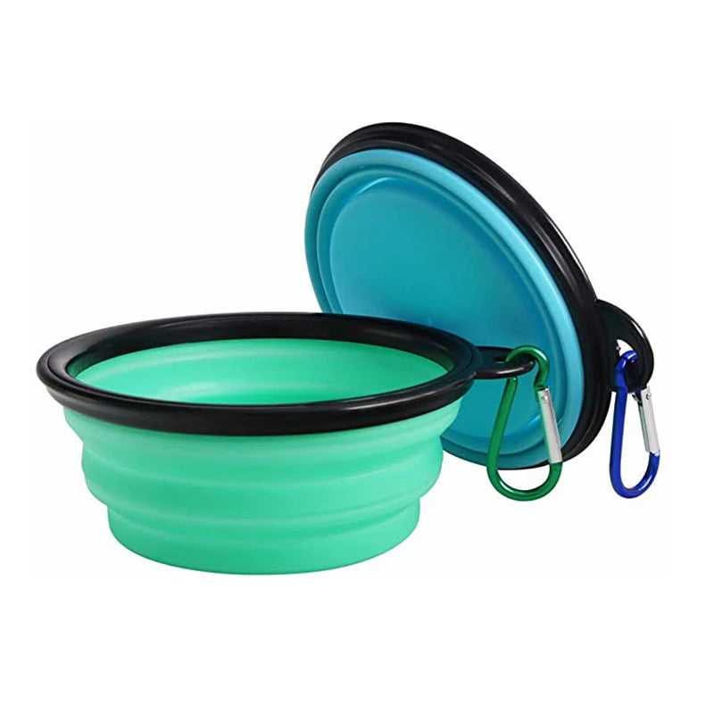 350ml Pet TravelCollapsible Dish Bowl Silicone Feeder Dog Bowl Portable